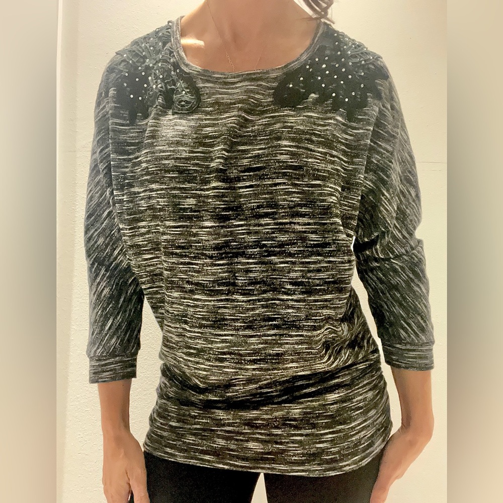 Crochet Detail Lightweight Sweater Top